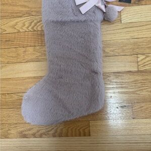 Victoria SECRET Faux Fur Christmas Stocking with Bow